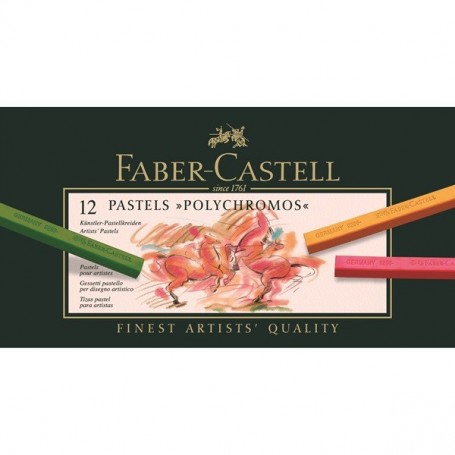 Набор сухой пастели Polychromos от Faber-Castell, 12 шт.