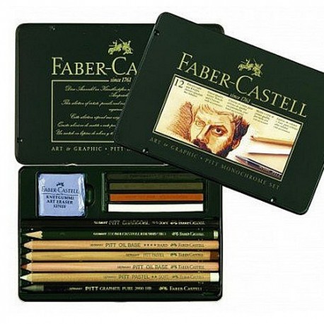 Художественный набор Faber-Castell Pitt Monochrome, 12 предметов