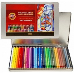 Цветные карандаши Koh-i-noor Polycolor, 36 шт., металл