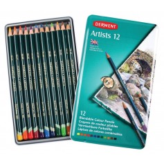 Цветные карандаши Derwent Artists, 12 шт., металл
