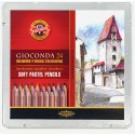 Набор пастельных карандашей Koh-i-noor Gioconda, 24 цвета, металлическая упаковка