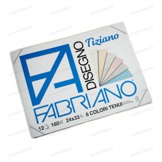 Блок для пастели Fabriano Tiziano 24х33 см., 12 л., 160 г/м2, средние цвета