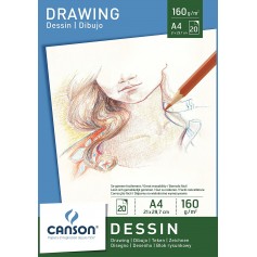 Альбом для графики Canson Dessin, 21х29.7 см., 20 л., 160 г/м2., склейка по верхней стороне