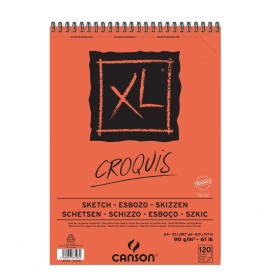 Альбом для графики Canson Xl Croquis, 21*29.7см., 120 л., 90 г/м2., бумага цвета слоновая кость, спираль по короткой стороне
