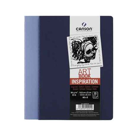 Блокнот Canson Inspiration Art Book, 21х29.7 см., 96 г/м2, 36л, 2 шт. (индиго/лаванда)