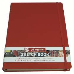 Блокнот для зарисовок Royal Talens Art Creation, 21х29.7 см., 160 г/м2, 80 л., твердая красная обложка