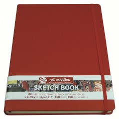 Блокнот для зарисовок Royal Talens Art Creation, 21х29.7 см., 160 г/м2, 80 л., твердая красная обложка
