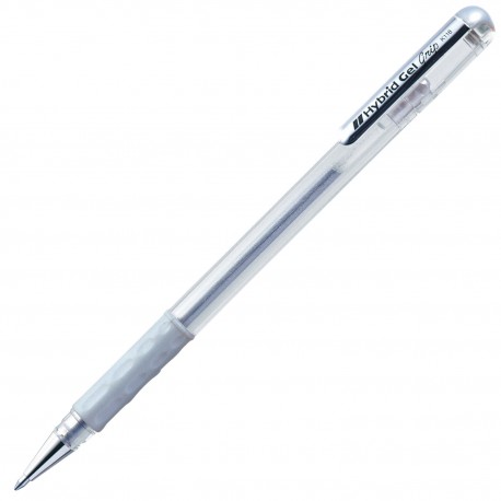 Гелевая ручка Pentel Hybrid Gel Grip Metallic, серебристый цвет