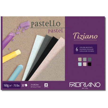Альбом для пастели Fabriano Tiziano 160г/м.кв 21x29,7 см., 30 л, , 160 г/м2, темные цвета