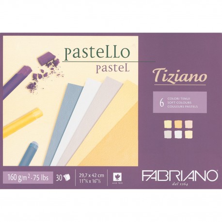 Альбом для пастели Fabriano Tiziano 160г/м.кв 21x29,7 см., 30 л, , 160 г/м2, светлые цвета