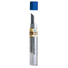 Грифели для механических карандашей синего цвета Pentel Colour Lead Blue, 0,5 мм., 12 шт.