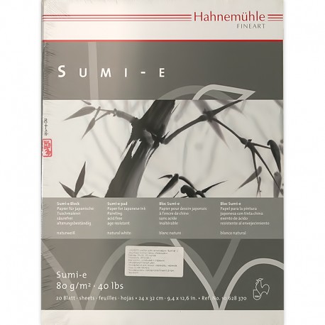 Альбом для каллиграфии Hahnemuhle "SUMI-E", 24х32 см., 20 л., 80 г/м2., склейка