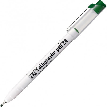 Ручка для каллиграфии скошенная Calligraphy Pen Oblique Tip, зеленый, 2 мм.