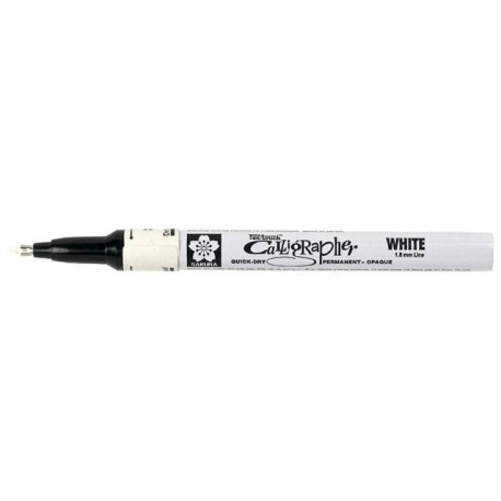 Маркеры для каллиграфии Sakura Pen-Touch Calligrapher, плоский стержень, 1.8 мм., белый