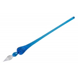 Стеклянная ручка-перо для каллиграфии Herbin, 18 см., синяя