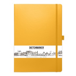 Блокнот для зарисовок Sketchmarker, 21х30 см., 140 г/м2, 80 л., твердая оранжевая обложка