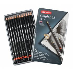 Набор чернографитных карандашей GRAPHIC SOFT , 12 шт., 9B-H