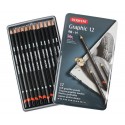 Набор чернографитных карандашей Graphic Soft, 12 шт., металлическая упаковка